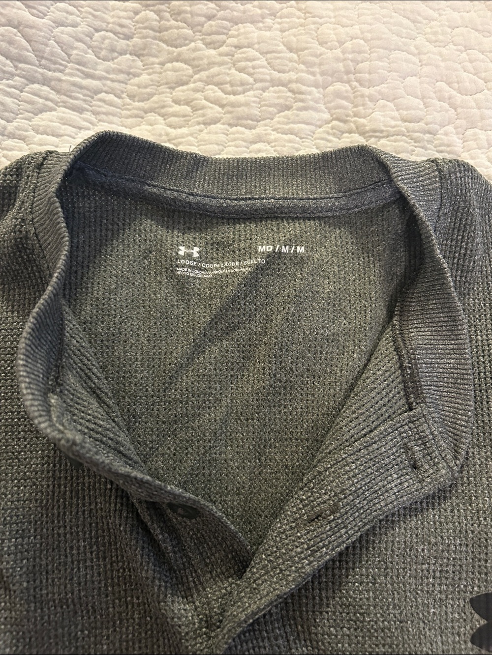 Under Armour Men’s Dark Gray V-Neck Thermal Sweater